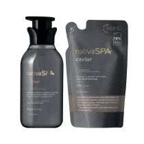 Combo Nativa Spa Caviar: Sabonete Líquido Para Mãos + Refil Sabonete Líquido Para Mãos