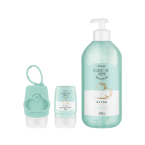 Combo Cuide-Se Bem Nuvem: Álcool Em gel, 350g + Álcool Em gel, 30g + Capinha Em Silicone