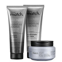 Kit o Boticário Match Juventude dos Fios Brancos Tingidos (3 Produtos)