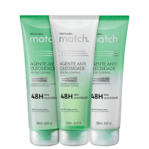 Kit o Boticário Match. Agente Antioleosidade Trio de Limpeza (3 Produtos)