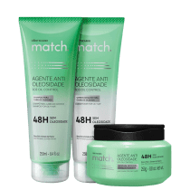 Kit o Boticário Match. Agente Antioleosidade Trio de Tratamento (3 Produtos)