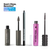 Combo QDB Make: Máscara de Cílios 10g + Lápis de Olhos 1,2g + Máscara para Sobrancelhas 3g