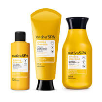 Combo Nativa SPA Ameixa Dourada: Shampoo 300ml + Máscara Condicionante 200ml + Hot Sérum Capilar 90ml
