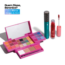 Combo Gloss Labial Explosão de Framboesa 4ml + Máscara de Cílios Resistente à Água 10g + Palette Multifuncional Supernova 30,4g