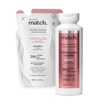 Combo Match Hidratação e Brilho: Shampoo 300ml + Refil 250ml