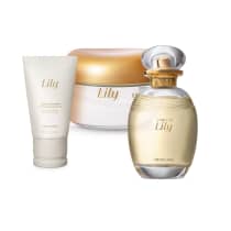 Imagem do produto Combo Lily: Desodorante Colônia 75ml + Creme Acetinado Desodorante Corporal 250g + Creme para Mãos 50g