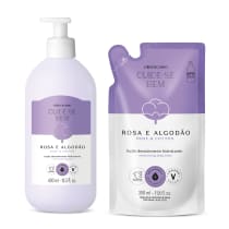 Imagem do produto Combo Cuide-se Bem Rosa e Algodão: Loção Hidratante Corporal 400ml + Refil 350ml