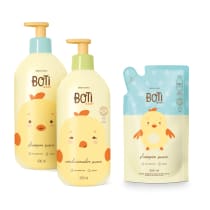 Imagem do produto Combo Boti Baby: Shampoo Suave 400ml + Condicionador Suave 400ml + Refil Shampoo 350ml