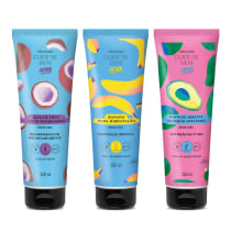 Imagem do produto Combo Máscara Capilar Cuide-se Bem Feira: Pasta de Abacate 250ml + Óleo de Coco 250ml + Banana 250ml