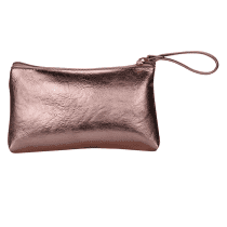 Necessaire Rose Metalizado Com Alça