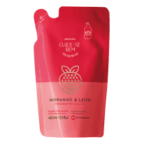 Refil Loção Hidratante Desodorante Corporal Cuide-se Bem Morango e Leite 400ml
