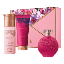 Kit Presente Floratta Flores Secretas: Desodorante Colônia 75ml + Creme Desodorante Hidratante 200ml + Sabonete Líquido 200ml