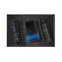 Kit Presente Quasar: Desodorante Colônia 100ml + Gel Após Barba 110g + Desodorante Antitranspirante Aerossol 75g.