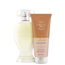 Conjunto Boticollection Acqua Fresca & Cuide-se Bem Castanhita o Boticário Feminino - Desodorante Colônia 100ml + Loção Hidratante Desodorante 200ml