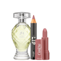 Conjunto Botica 214 Golden Gardênia o Boticário Feminino - Eau de Parfum 75ml + Lápis Batom 1,2g + Batom Cremoso 3,6g