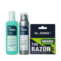 Imagem do produto Combo Multifuncional: The Razor 6 (4 unidades) + Espuma de Barbear Precision Foam 154g/160ml + Shampoo Barba Cabelo e Corpo Isotonic Shower Gel 250ml