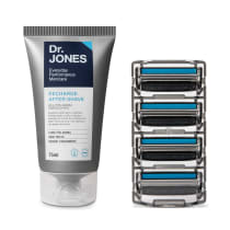 Imagem do produto Combo Recargas The Razor 4 + Gel Pós-Barba Recharge After-Shave 75ml