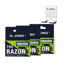 Imagem do produto Combo Barba The Razor 6: Kit Recargas (12 unidades) + Suporte