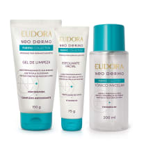 Combo Neo Dermo Purific Collection: Gel de Limpeza 150ml + Tônico Facial 200ml + Esfoliante Facial 75g
