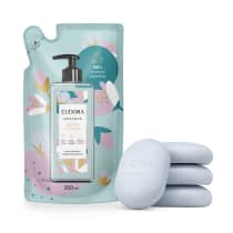 Combo Instance Algodão e Jasmim: Sabonete em Barra 4x80g + Refil Loção Corporal 350ml
