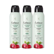 Combo Instance Chá Verde e Romã: Desodorante Antitranspirante Aerossol 3x150ml