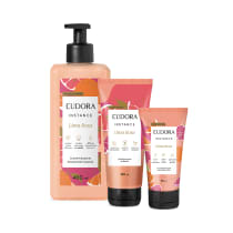 Combo Instance Lima Rosa: Gel Refrescante de Banho 180ml + Loção Corporal 400ml + Creme Perfumado Para Mãos e Pés 50ml