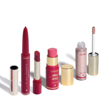 Imagem do produto Combo Niina Secrets: Blush Rosa 5g + Batom Rosa 1,65g + Iluminador Líquido Rosé 10ml