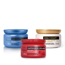 Imagem do produto Combo Máscara Capilar Siàge: Hair-Plastia 250g + Cauterização dos Lisos 250g + Cica Therapy 250g