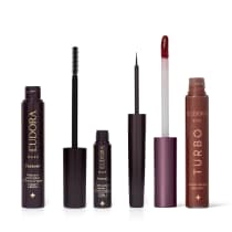 Imagem do produto Combo Eudora Make: Batom Líquido Rosa Pink Turbinado 5ml + Máscara Cílios Forever 8g + Delineador Líquido Forever 3ml