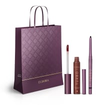 Imagem do produto Combo Eudora Make: Batom Líquido Marrom Turbo Soul 5ml + Lapiseira Retrátil Para Olhos Preta Turbo Soul 350mg + Sacola