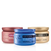 Imagem do produto Combo Siàge Máscaras: Hair-Plastia 250g + Nutri Rosé 250g + Reconstrói Os Fios 250g