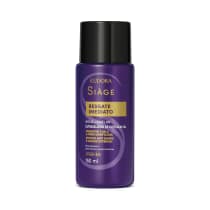 Frasco de 150 ml da linha Siàge da Eudora, com rótulo roxo e dourado, contendo "Resgate Imediato", um produto para cuidados com as cutículas e fibras danificadas dos cabelos.