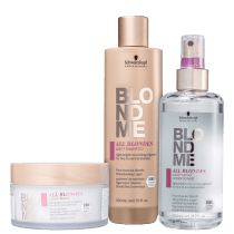 Kit Schwarzkopf Professional BlondMe Suave para Todos os Loiros (3 produtos)