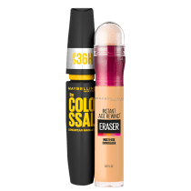 Kit Maybelline Colossal Rewind Eraser 2 - Corretivo Líquido 5,9ml + Máscara de Cílios 8ml