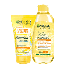 Kit Garnier SkinActive Uniform & Matte Duplo (2 Produtos)