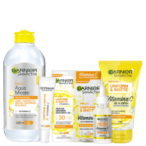 Kit Garnier SkinActive Uniform & Matte Quarteto (4 Produtos)