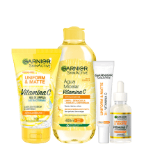 Kit Garnier SkinActive Uniform & Matte Quarteto (4 Produtos)