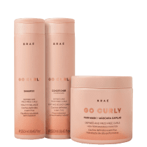 Kit Braé Go Curly Triple (3 Produtos)