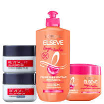 Kit Beleza na Web Elseve L'Oréal Paris Longo dos Sonhos & L'Oréal Paris Revitalift (4 Produtos)