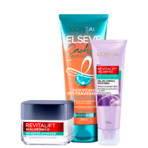 Kit Beleza na Web L'Oréal Paris Revitalift Hialurônico & Elseve L'Oréal Paris Cachos dos Sonhos (3 Produtos)