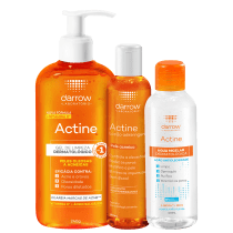 Kit Darrow Actine Pele Oleosa e Acneica (3 Produtos)