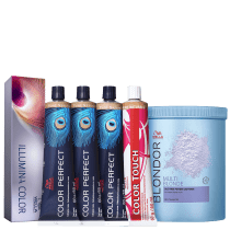Imagem do produto Kit Wella Professionals Color Perfect + Illumina Color + Color Touch + Blondor (6 Produtos)
