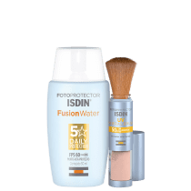 Kit ISDIN Fotoprotector Fusion Water 5 Stars + UV Brush Mineral (2 Produtos)