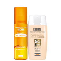 Kit ISDIN Fusion Water 5 Stars Color Clara + HydroOil (2 Produtos)