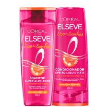 Kit com shampoo e condicionador Liso dos Sonhos, da marca Elseve.
