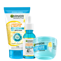 Imagem do produto Kit Garnier SkinActive Uniform & Matte Antiacne Toque Seco (3 Produtos)