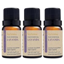 Kit Via Aroma Óleo Essencial de Lavanda Triple (3 Unidades)
