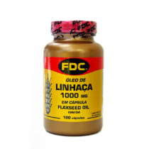 FDC Vitaminas Óleo de Linhaça 1000mg - Suplemento Vitamínico (100 Comprimidos)