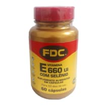FDC Vitaminas Vitamina E 660 UI + Selênio - Suplemento Vitamínico (60 Comprimidos)