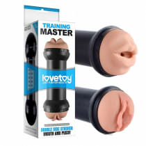 Masturbador Vagina e Boca lanterna em CYBERSKIN - LOVETOY
